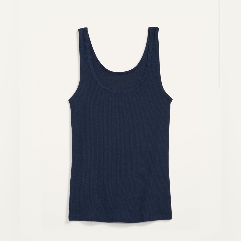 NWOT 3-Pack Old Navy Women’s Slim-Fit Rib-Knit Tank Top Blue Large 12-14 Tall - Picture 2 of 16